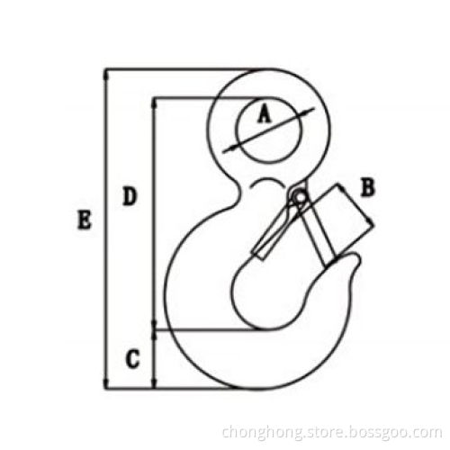 Eye Slip Hook with Latch, Customers' Sizes and Designs are Welcome